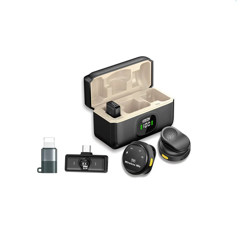 میکروفون یقه‌ای بی‌سیم دوکاره Go Des GD-WS305 با پورت شارژ Type-C
